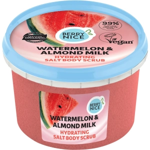 BERRY NICE Nawilżający solny scrub do ciała Arbuz i Mleko migdałowe 250 ml