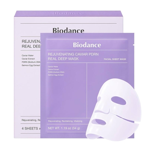 Biodance Rejuvenating Caviar PDRN Real Deep Mask 4 × 34 g – koreańska maska z PDRN i kawiorem